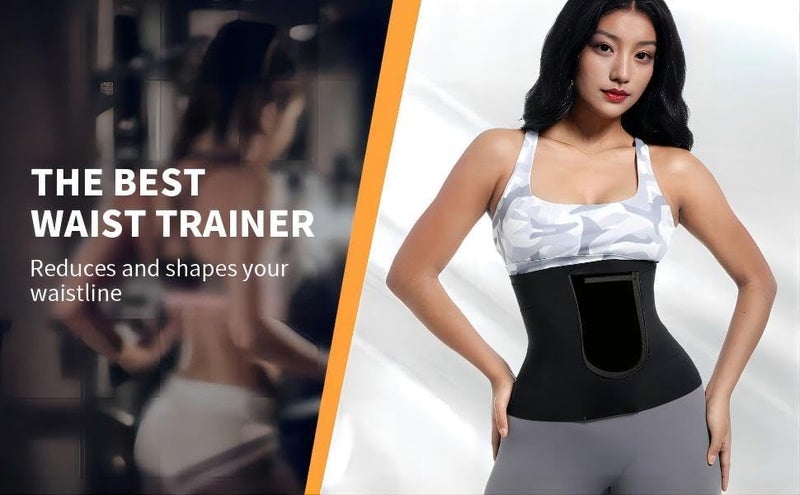 MGHLKF Waist Trainer for Women Lower Belly Fat, Elastic Sweat Band for Stomach Weight Loss, Waist Trimmer Better Heat Retention to Sweat More, Increase Core Stability for Workout Black - Image 3